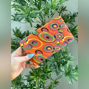 Vintage Kristine Accessories Retro Bright & Colorful Groovy Flat Wallet